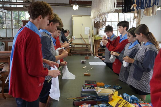 藍染体験の様子1