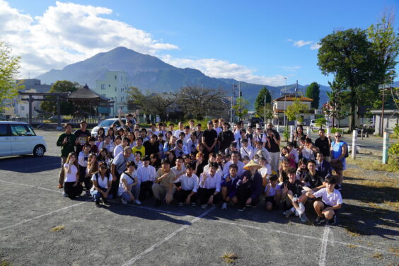 ホストファミリーとの記念撮影