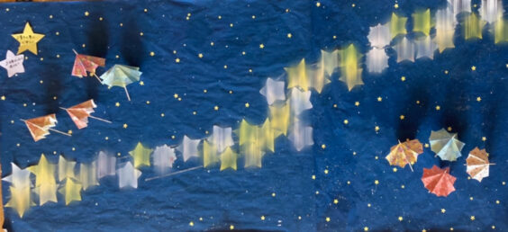 感想が書かれたメッセージボード